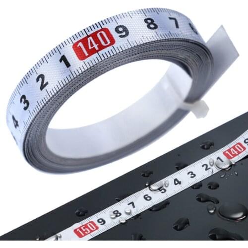 1-5m Stainless Steel Miter Track Tape Measure Self Adhesive Metric Scale Ruler Rust-Proof Durable and Wear-Resistan Ruler