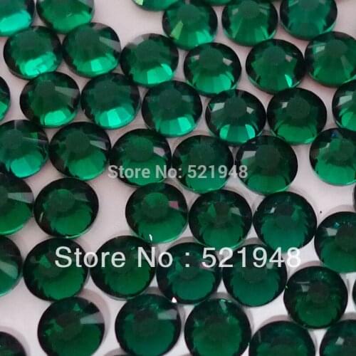 AAA Grade SS30(6.4-6.6mm) Emerald DMC Hotfix Rhinestones 60 pcs iron on rhinestones Strongly recommended