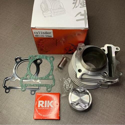 BWS125 cylinder 59mm with forged piston big bore MIO115 RS100 engine CYGNUS125 tuning upgrade 5ML modification bws 125 racing