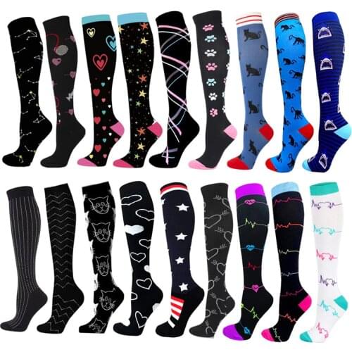Running New Compression Stockings Pressure Nursing Socks For Edema, Diabetes, Varicose Veins, Blood Circulation Sports Socks