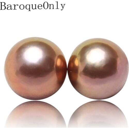 5A Edison natural pearl round beads freshwater baroque purple pink golden pearl for diy drop earring pendant jewelry making 11mm
