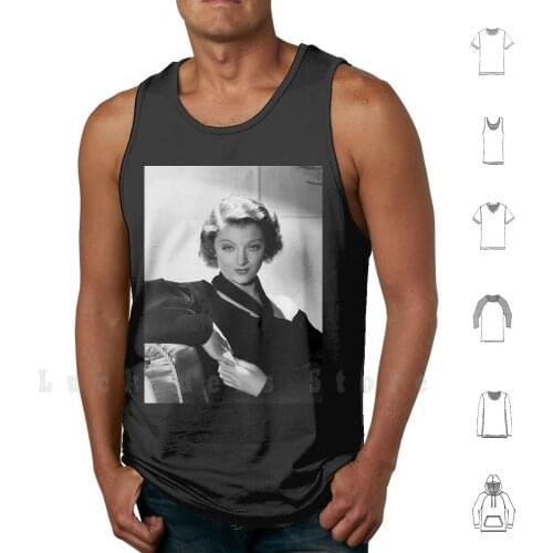 Myrna Loy Tank Tops Vest 100% Cotton Myrna Loy Picture I Pad Cases Skins Pattern Art Creative Art Marble Paper Color