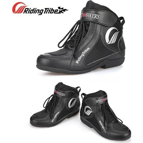 NEW Men Motorcycle Boots Summer Off-Road Racing Shoe Motocross Moto Breathable Boots Motorbike Riding Protective Gear Shoes