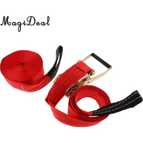 MagiDeal Slackline Kit 36ft x 2" Outdoor Fitness Equipment Slack Line/Ratchet Tensioner - Improve Balance Skills & Core Strength