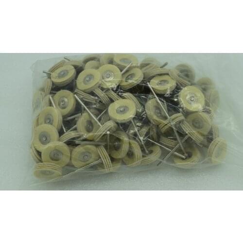 100PCS Mini Leather Polishing Buffing Wheel With 2.35 CM Shank For Jewellery Rotary Tool