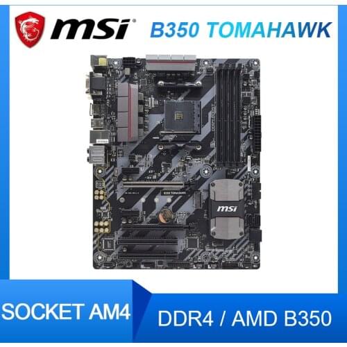 For MSI B350 TOMAHAWK PLUS Desktop Motherboard Socket AM4 DDR4 For AMD B450M M.2 USB3.0 Original Used Mainboard