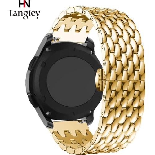 20mm 22mm Watchband For Samsung Gear S2 /S3 Stainless Steel Bracelet Straps Galaxy Watch 42mm 46mm Replacement Wristbands