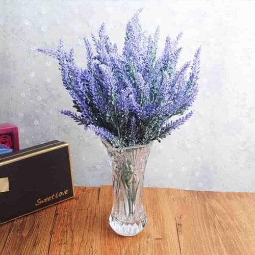 Romantic Provence Lavender Flower Silk Artificial Flowers plants Fake Artificiales Flores Wedding Home Garden Table Decoration