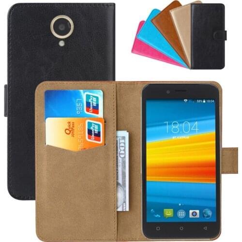 Luxury Wallet Case For DEXP Ixion ES355 Ice PU Leather Retro Flip Cover Magnetic Fashion Cases Strap