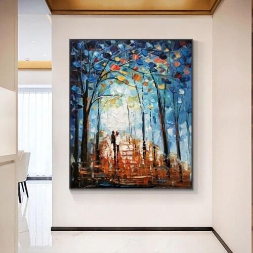 Hand Painted Modern abstract Colorful Knife oil painting large size Oil Painting on Canvas Picture For Living Room Home Decor
