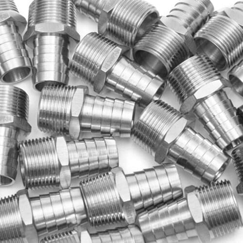 LTWFITTING Bar Production Stainless Steel 316 Barb Fitting Coupler / Connector 3/4" Hose ID x 3/4" Male NPT Air Fuel Water