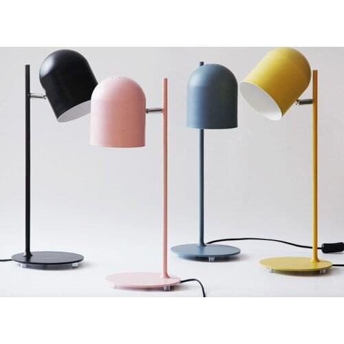 Modern wrought iron creative paint table lamp E27 LED personality desk lamp for reading bed home bedroom study book store office