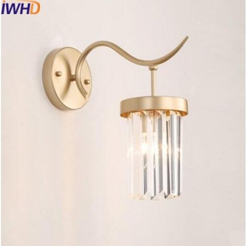 Nordic Modern LED Wall Lamps Wandlamp Crystal Wall Lights Bedside Bedroom Fixtures For Home Decoration Applique Murale Luminaire