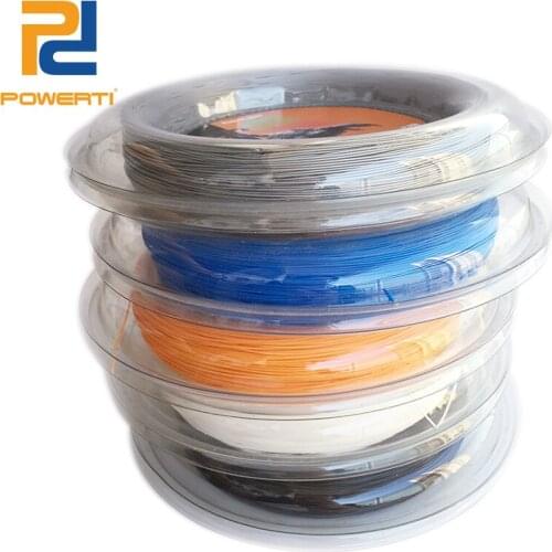 2pcs POWERTI 200m Badminton Racquet String Big Reel Gym Hard Feeling Durable Training .0.72mm Badminton String Cheap String
