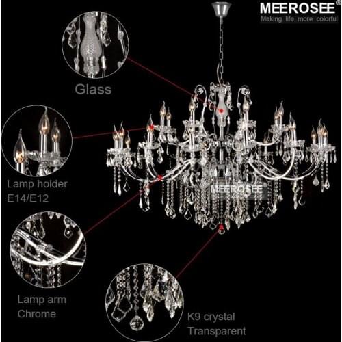 Top K9 Crystal Chandelier Modern Large Indoor Chandeliers Lighting Light 24 Arms Lustre Fixtures for kitchen Living Room