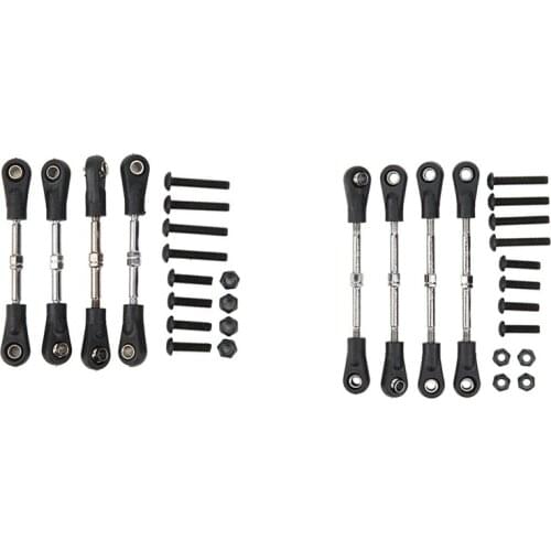 4Pcs Pull Rod Steering Servo Link Rod for 1/10 RC Buggy Off‑Road Car( Himoto LRP Tamiya VRX Losi Redcat Arrma)