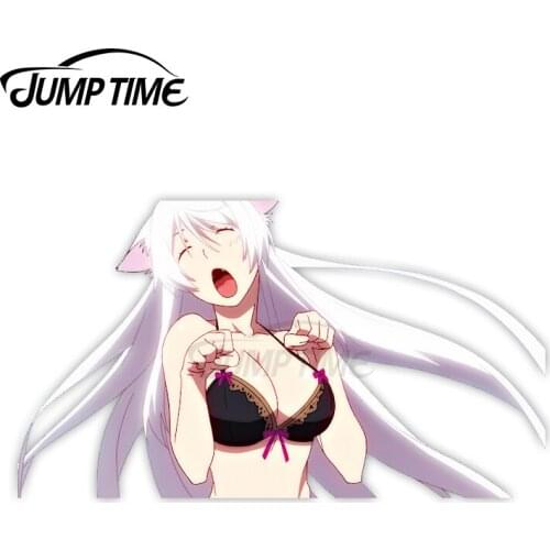 Jump Time Black Hanekawa 10 Ecchi Nekomimi 7.3 Anime Sexy Girl Vinyl Decal Waifu Car sticker