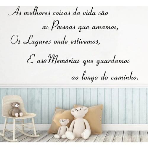 As Melhores Coisas Da Vida São Portuguese Quotes Wall Stickers Murals For Livingroom Home Decor Vinyl Decals Decoration RU2127