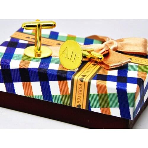 Engraved 3 Initial Cufflinks Personalized Name Stamp Cuff Link Custom Men Jewelry Groom Gift