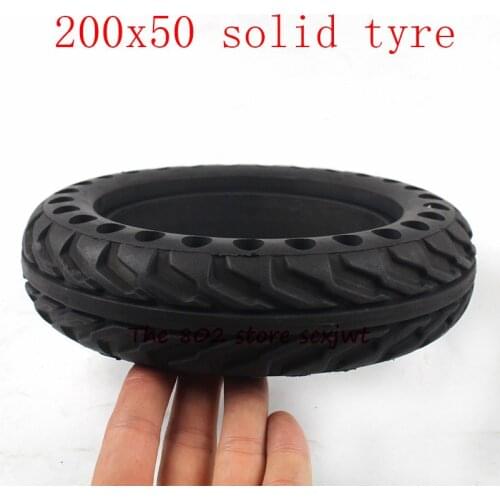 High Quality 200x50 Explosion-proof Electric Bike Scooter Tubeless Tyres 8 Inch Motorcycle Solid Wheel Tires Bee Hive Holes