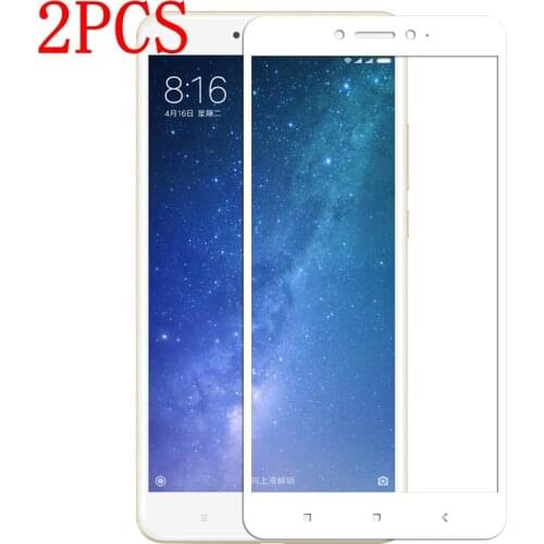 2PCS Full Cover Tempered Glass For Xiaomi MI Max Screen Protector protective film For Xiaomi MI Max 2 Max2 glass