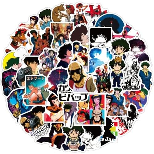 10/30/50pcs Cowboy Bebop Anime Stickers Kids Toy Laptop Luggage Guitar Phone Car Skateboard Cartoon DIY Graffiti Sticker Decals