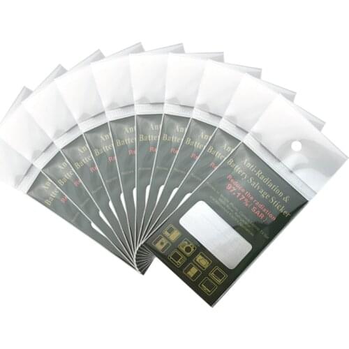 10pcs Anti Radiation Protector Shield EMF Protection Mobile Cell Phone Stickers silver color