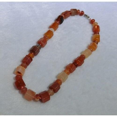 3pcs Natural Carnelian Stone Dalmatine Beads String Necklace Multicolor Multisection Beads String Energy Necklace Free Shipping