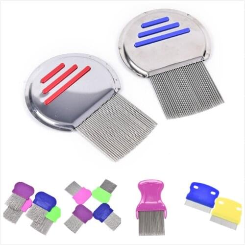 5Styles Stainless Steel Terminator Lice Comb Kids Hair Rid Headlice Super Density Teeth Remove Nits Comb Nit Free