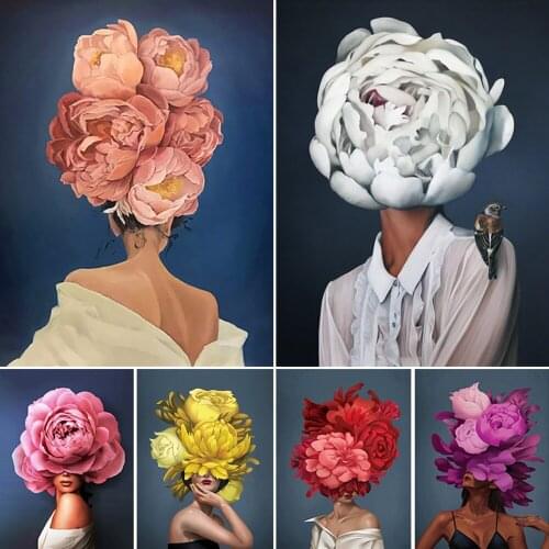 5D DIY Diamond Painting Flower Beauty Full Round Square Diamond Embroidered Mosaic Rhinestone Home Fine Art Decoration