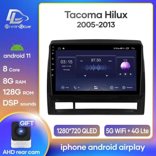 Prelingcar Android 10 For TOYOTA TACOMA/HILUX 2005-2013 Car Radio Multimedia Video Player GPS Navigation NO DVD 2 Din Octa-Core