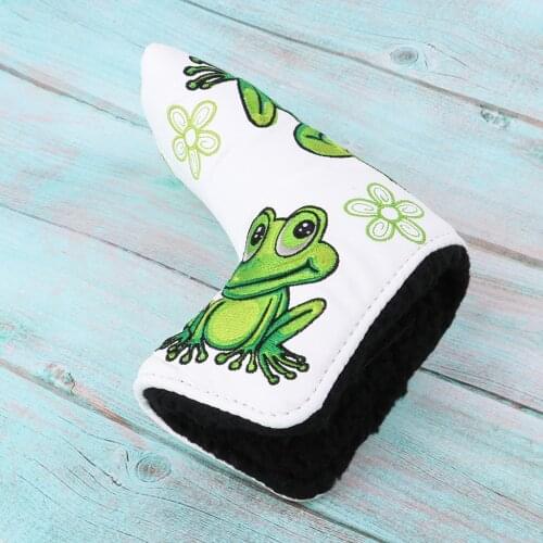 Golf Putter Cover Frog Pattern Blade Center Putter PU Head Protector Club Driver Head Protector Golf Accessories Equipment