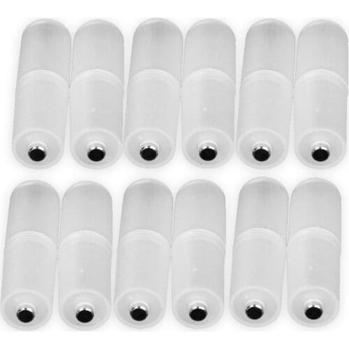 12/lots AAA to AA Size Cell Battery Converter Adaptor Holder Case Switcher Portable Translucent Battery Storage Holder