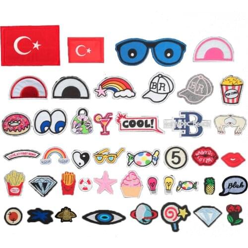 Black and white diamond badge embroidery childrens coat jacket can be sewn and ironed DIY clothing accessories 1PCS for sale