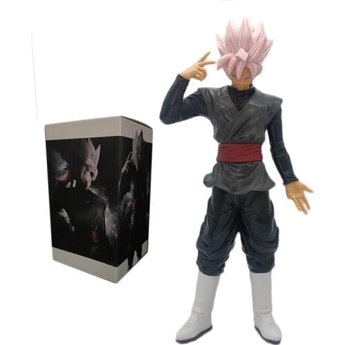 31cm Dragon Ball Black Goku Action Figure Dragon Ball Super Saiyan Roze Zamasu Figura Pvc Model Toy