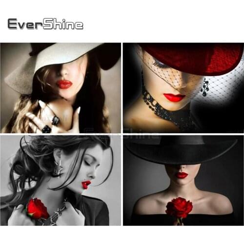 EverShine DIY 5D Diamond Painting Girl Full square Cross stitch Diamond Embroidery Sale Bead Picture Kit Handwork Wall decor