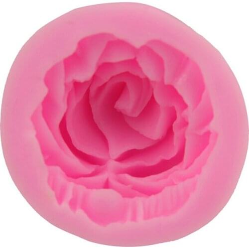 Rose Shape Fondant Soap Mold Kitchen Supplies Random Color DIY Silicone Baking Tool Candy Decoration Reusable Multi Purpose 1Pcs