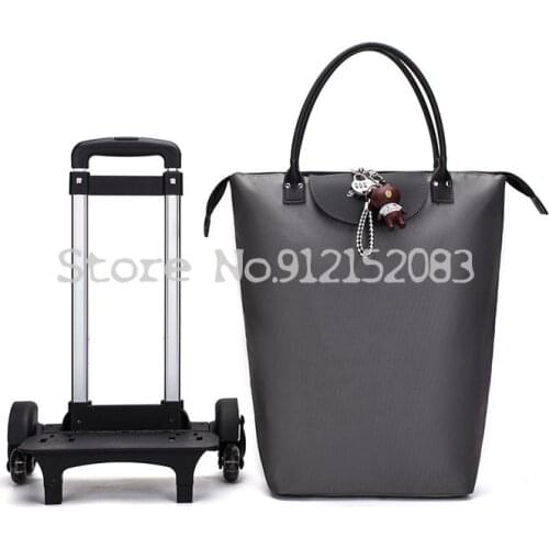 Ladder Wheel Shopping Cart Shopping Bag For The Elderly Lightweight Folding Trolley Shopping Bag Trolley Cart Short-distance Tra
