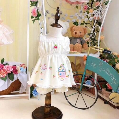 2020summer New Arrivals Spanish Childrens Day Clothes Vest Dress+Shorts Embroidery Girls Princess Dress Kids Dresses for Girls