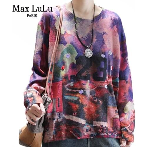 Женские вязаные пуловеры Max LuLu China At AliExpress