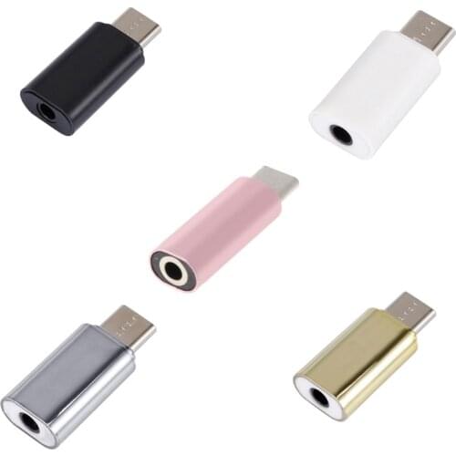 Mini Portable USB C Type C Male to 3.5MM Female Headphone Jack Adapter Stereo Earphone Headset Converter for Cellphones