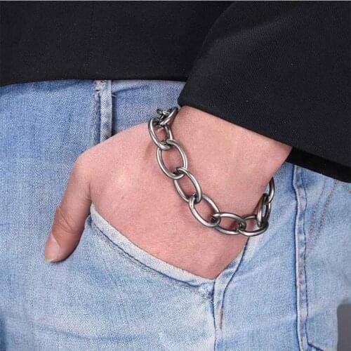 Fashion High Quality Stainless Steel Chain Punk Bracelet For Men Jewelry Gift GS0109