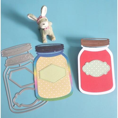 New exquisite bottle metal cutting mold with label, used for DIY scrapbook, card, photo album decoration, embossing crafts