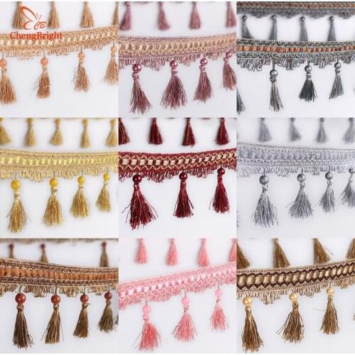 CHENGBRIGHT New 10 Meters 10cm Long European Style New Curtains Tassel Lace Decorative Accessories Sewing Handmade Textiles Diy
