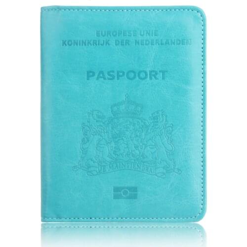 TRASSORY RFID Blocking Netherlands Passport Holder Multifunctional Dutch Holland Leather Passport Case Cover Wallet