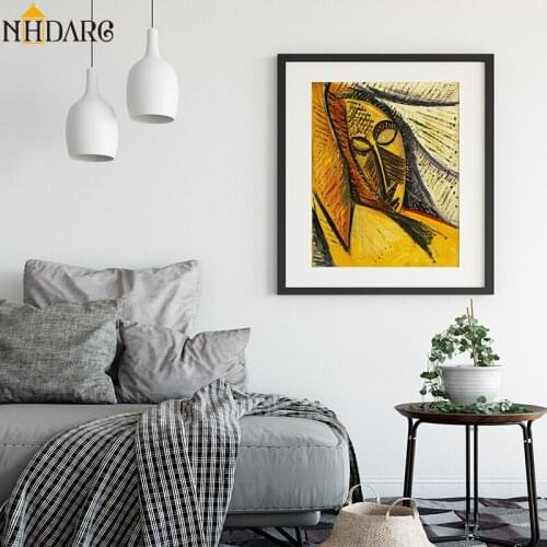 NHDARC Canvas Print Painting Poster Artist Picasso Art Head of a Sleeping Woman Wall Pictures for Living Room Hallway Home Decor