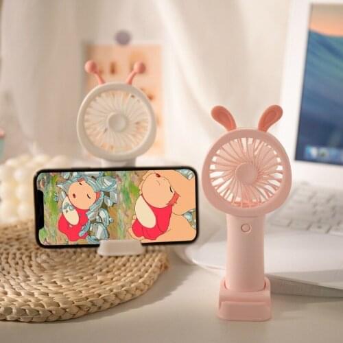 Mini Portable Handheld Air Cooler Fan USB Rechargeable Small Personal Cooling Phone Holder