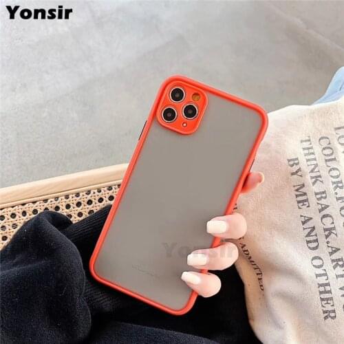 Shockproof Matte Case For iPhone 12 11 Pro Xs Max XR X 6 7 8 Plus SE Mini Translucent Silicone Bumper Clear Hard PC Cover Funda