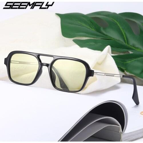 Seemfly Unique Hollow Metal Frame Sunglasses Ultralight Vintage Unisex Sun Glassess UV400 Shades Driving Travel Goggle Spectacle