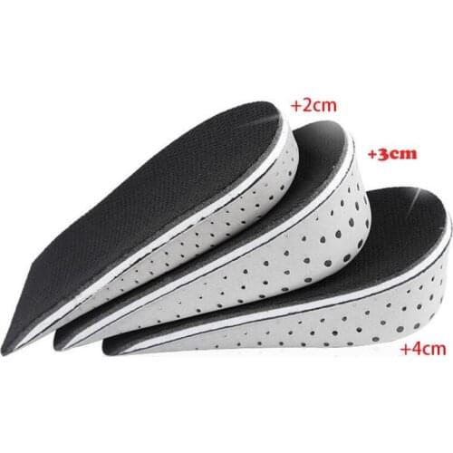 1 Pair Shoe Insoles Breathable Half Insole Heighten Heel Insert Sports Shoes Pad Cushion Unisex 2-4cm Height Increase Insoles
